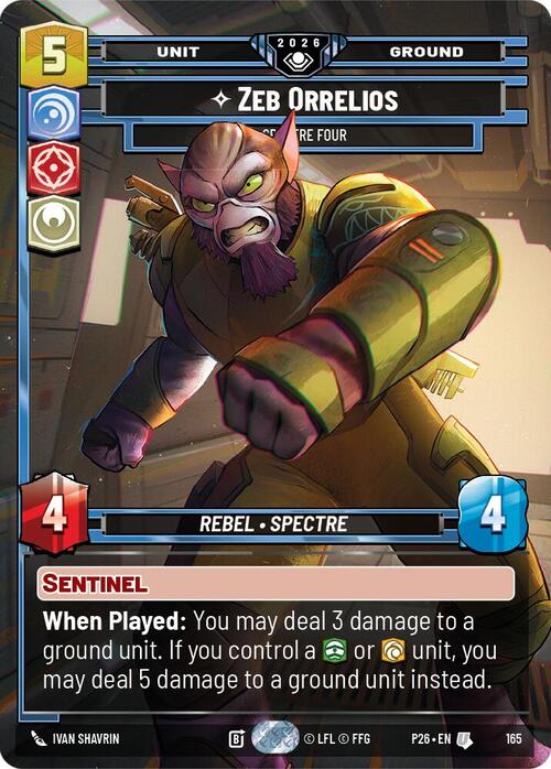 Zeb Orellios - Spectre Four Card Front