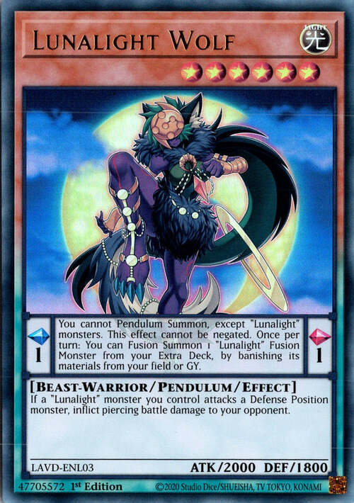 Lupo della Lucelunare Card Front