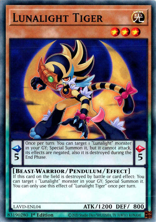 Tigre della Lucelunare Card Front