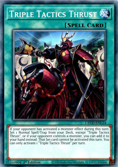 Triple Tactics Thrust Card Front