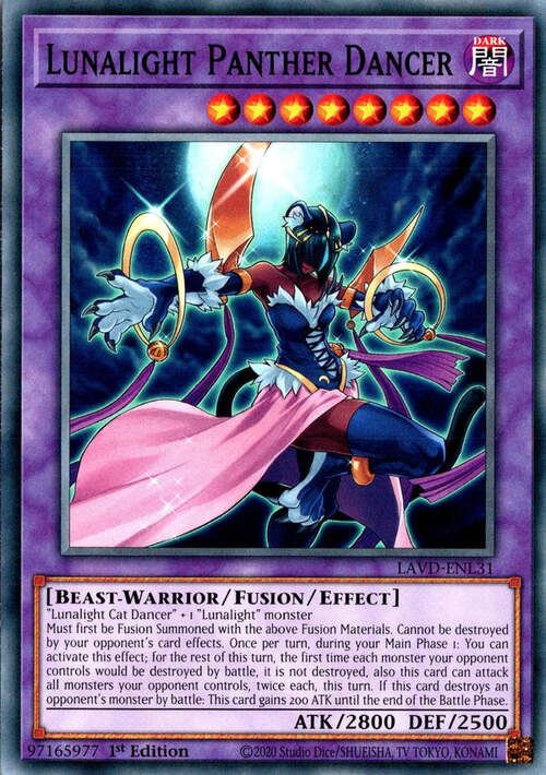 Pantera Danzante della Lucelunare Card Front
