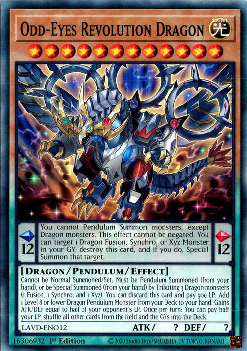 Odd-Eyes Revolution Dragon Card Front