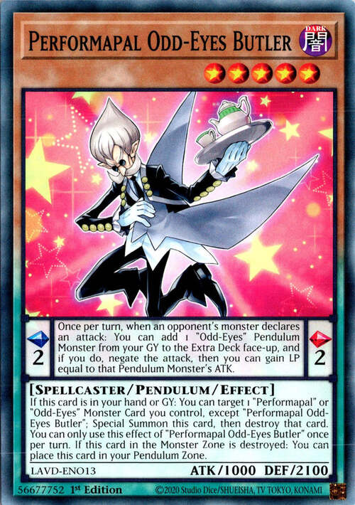 Performapal Odd-Eyes Butler Card Front