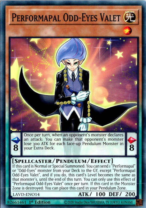 Performapal Odd-Eyes Valet Card Front