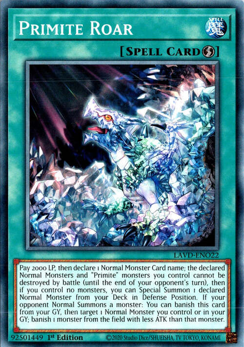 Primite Roar Card Front
