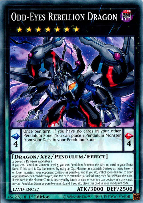 Odd-Eyes Rebellion Dragon Card Front