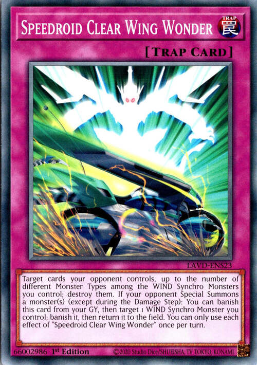 Speedroid Clear Wing Wonder Card Front