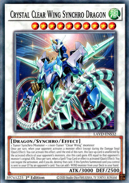 Crystal Clear Wing Synchro Dragon Card Front