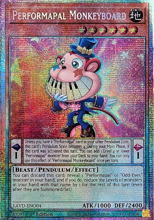Performapal Monkeyboard Card Front