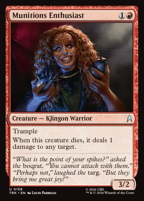 Munitions Enthusiast Card Front