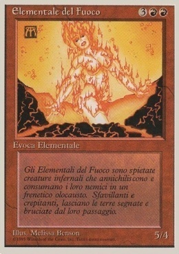 Elementale del Fuoco Card Front