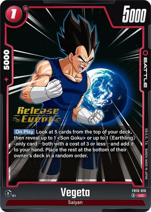 Vegeta Card Front