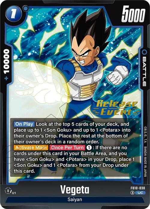 Vegeta Card Front
