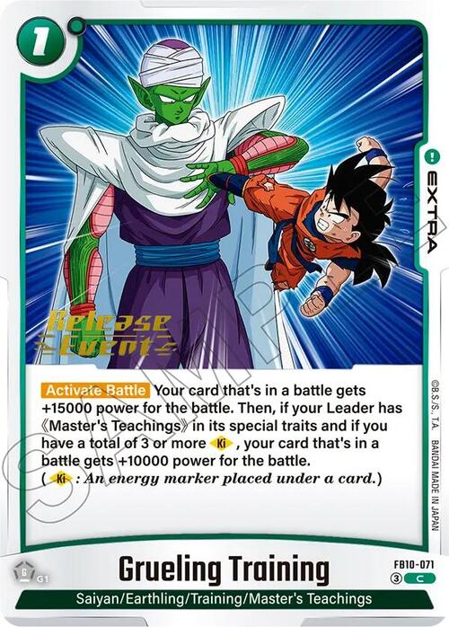 Grueling Training Card Front