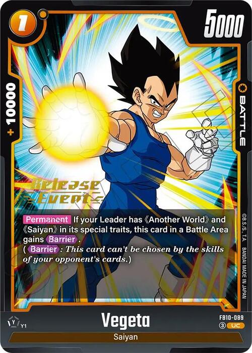 Vegeta Card Front