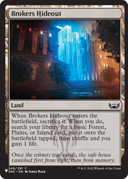 Brokers Hideout Card Front
