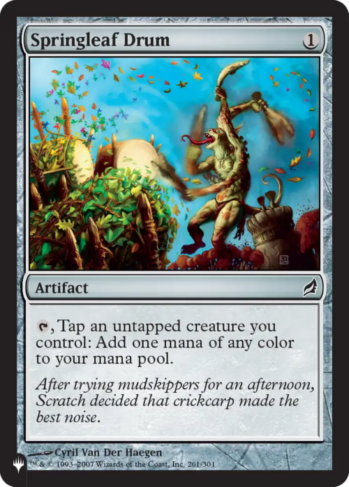 Tamburo Foglia di Primavera Card Front