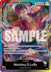 Monkey.D.Luffy · 4th Anniversary Leader Card P