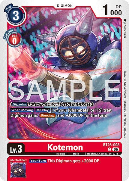 Kotemon Card Front