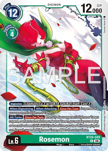 Rosemon Card Front
