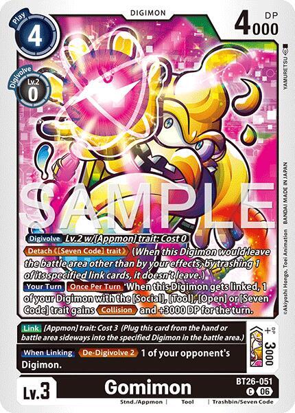 Gomimon Card Front