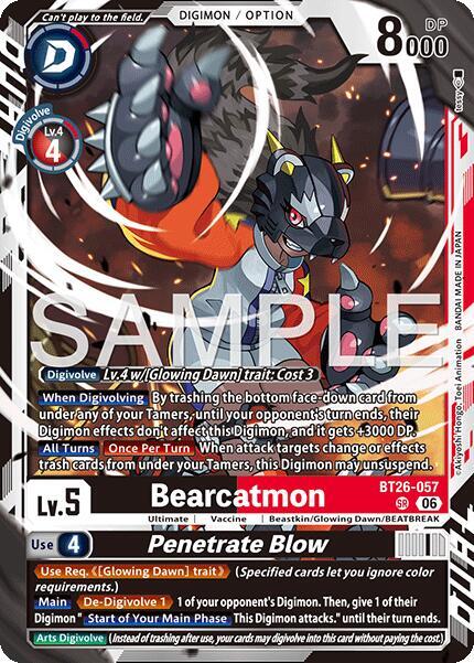 Bearcatmon // Penetrate Blow Card Front