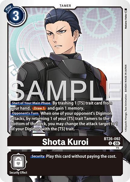 Shota Kuroi Card Front
