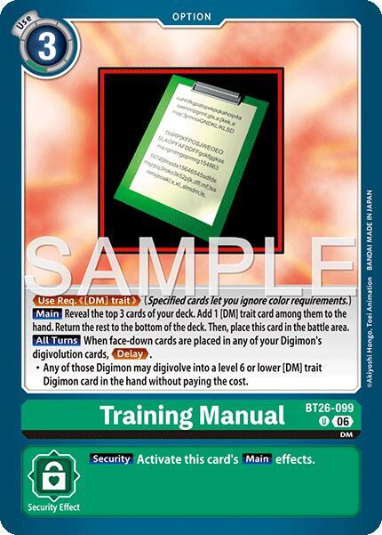 Training Manual Card Front