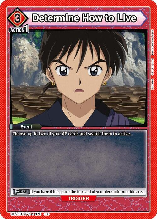 Determine How to Live Card Front