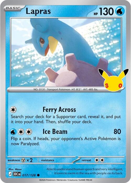 Lapras Card Front