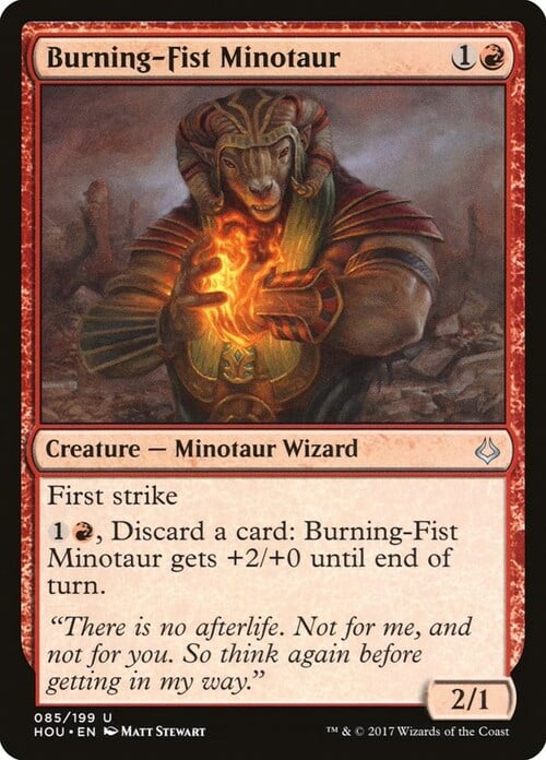 Burning-Fist Minotaur Card Front