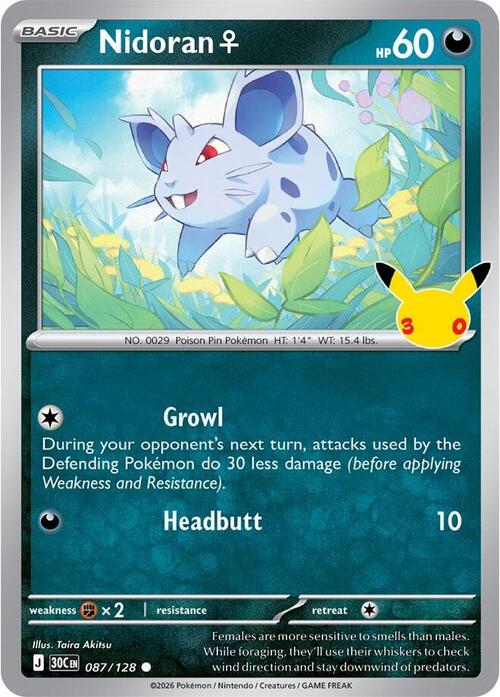 Nidoran Card Front