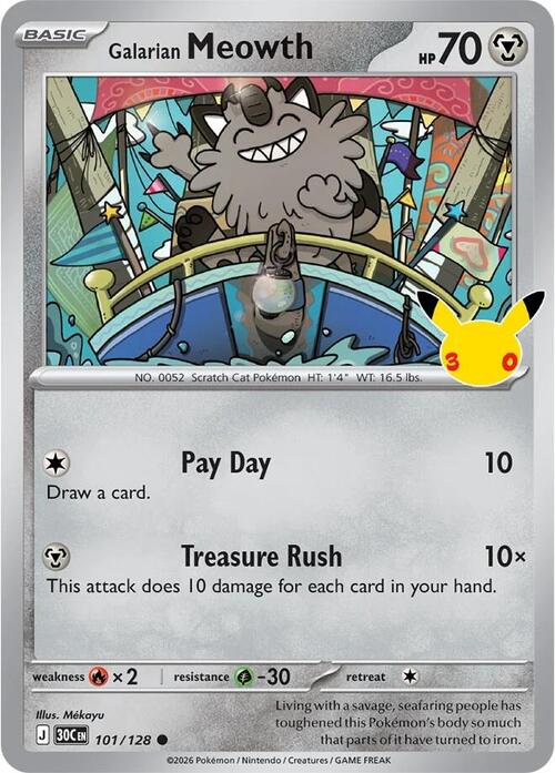 Galarian Meowth Card Front