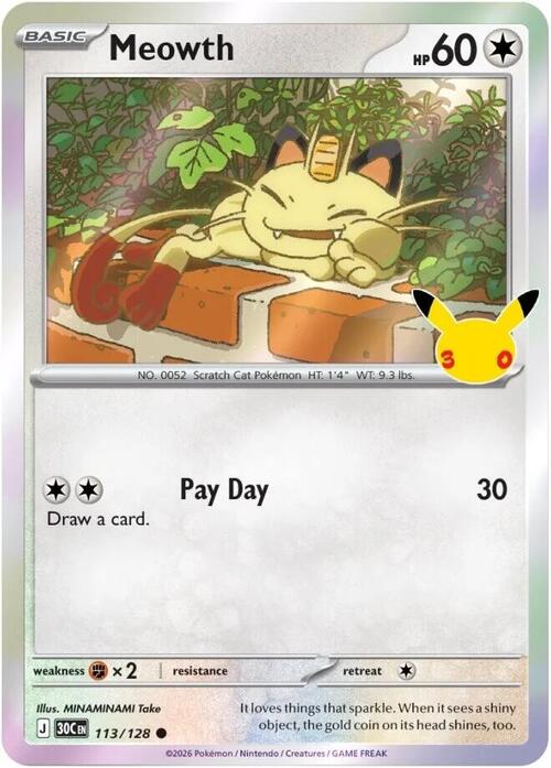 Meowth Card Front