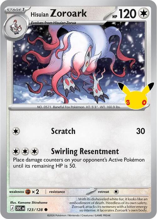 Zoroark di Hisui Card Front