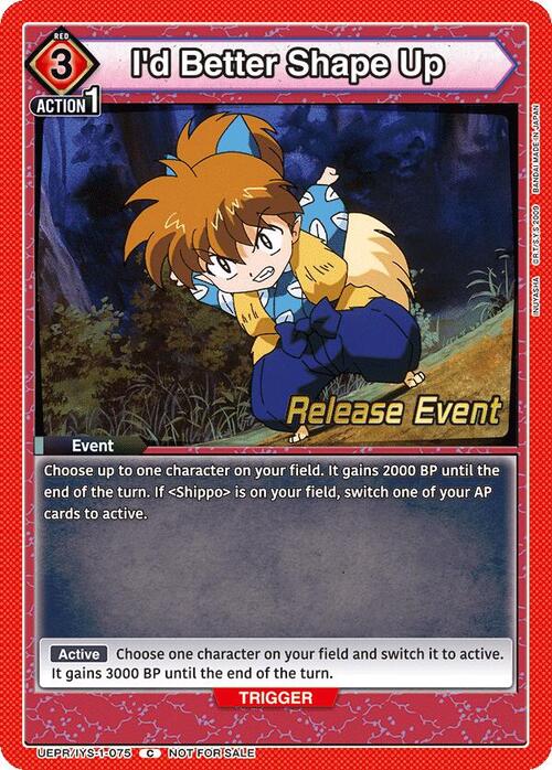 I'd Better Shape Up Card Front