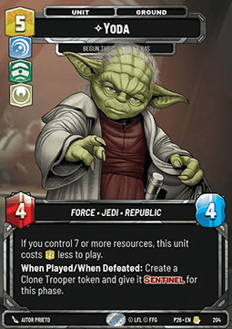 Yoda, Begun - the Clone War Has Card Front