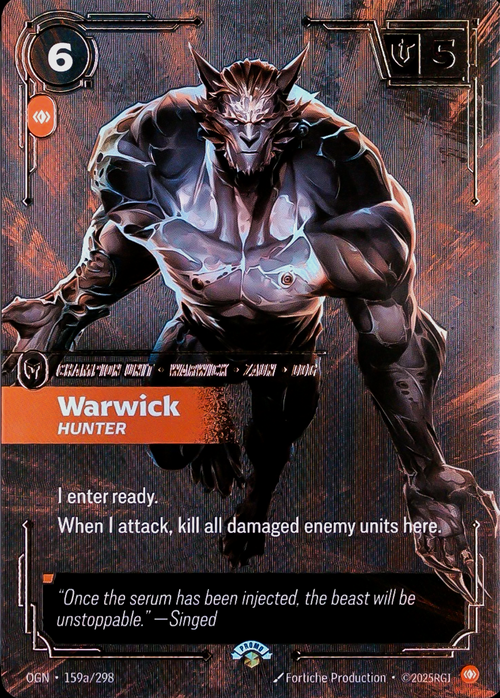 Warwick - Hunter Card Front
