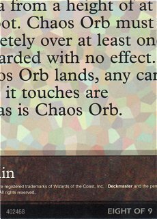 Chaos Orb Puzzle Card Frente