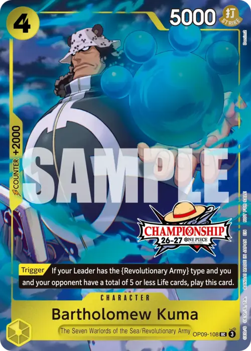 Bartholomew Kuma Card Front