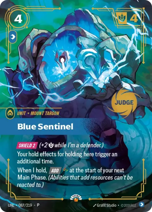 Blue Sentinel Card Front