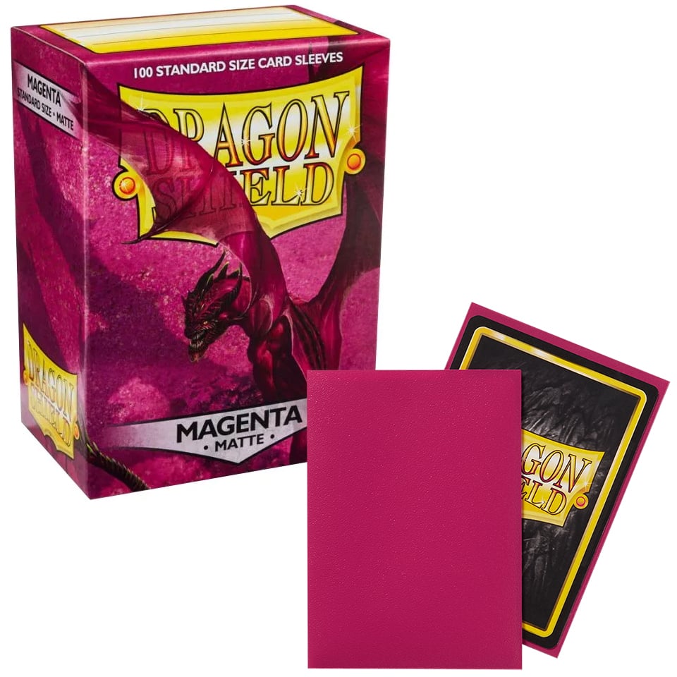 100 Dragon Shield Sleeves - Matte Magenta