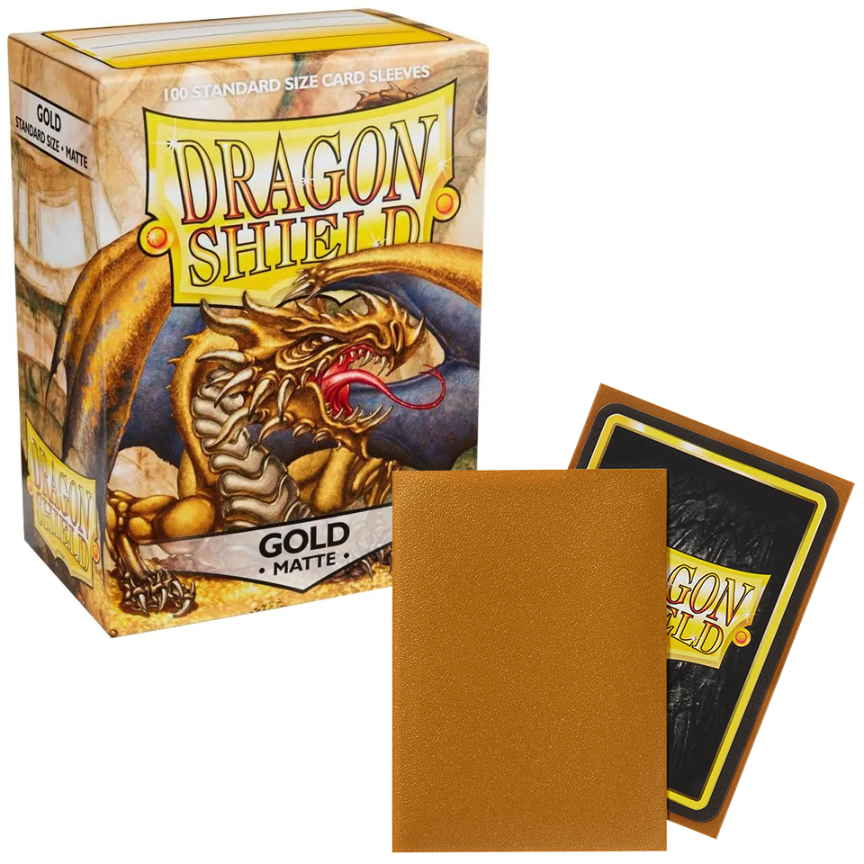 100 Dragon Shield Sleeves - Matte Gold