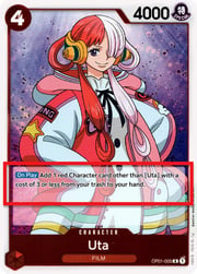 Uta · Pre-Errata Card | "Add 1 red Character...." OP01-005