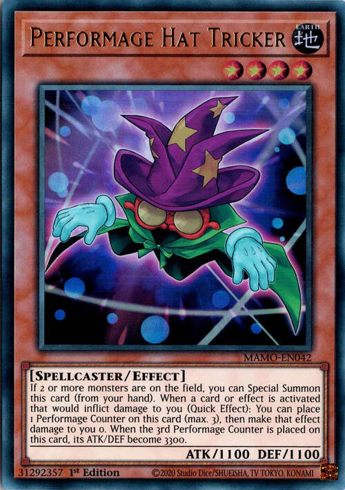 Performage Hat Tricker Card Front
