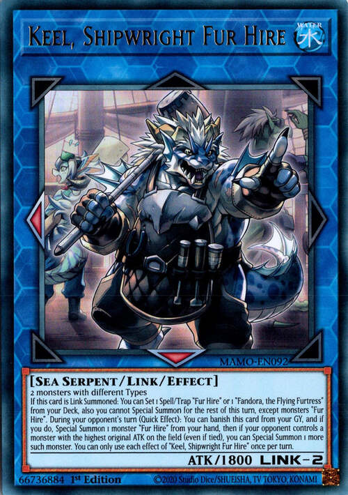 Keel, Carpentiere Pelliccia Mercenaria Card Front