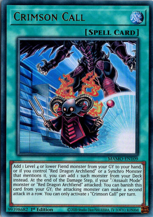 Crimson Call Card Front