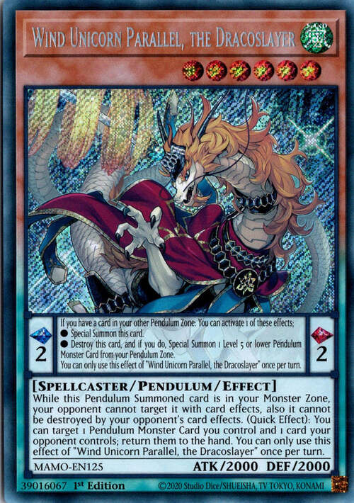 Parallelo Unicorno del Vento, il Dracoassassino Card Front