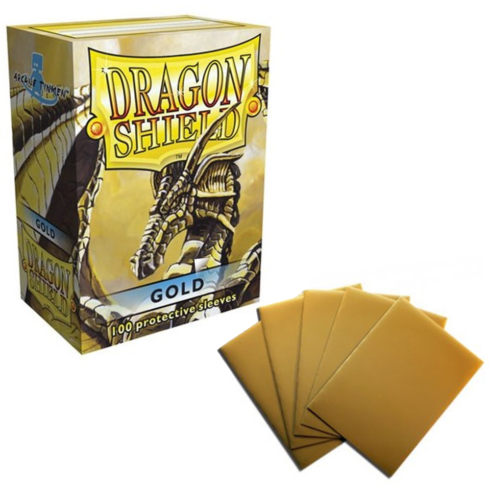 100 Dragon Shield Sleeves - Gold