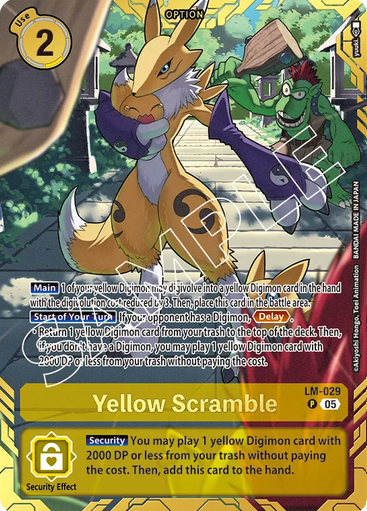 Yellow Scramble Card Front